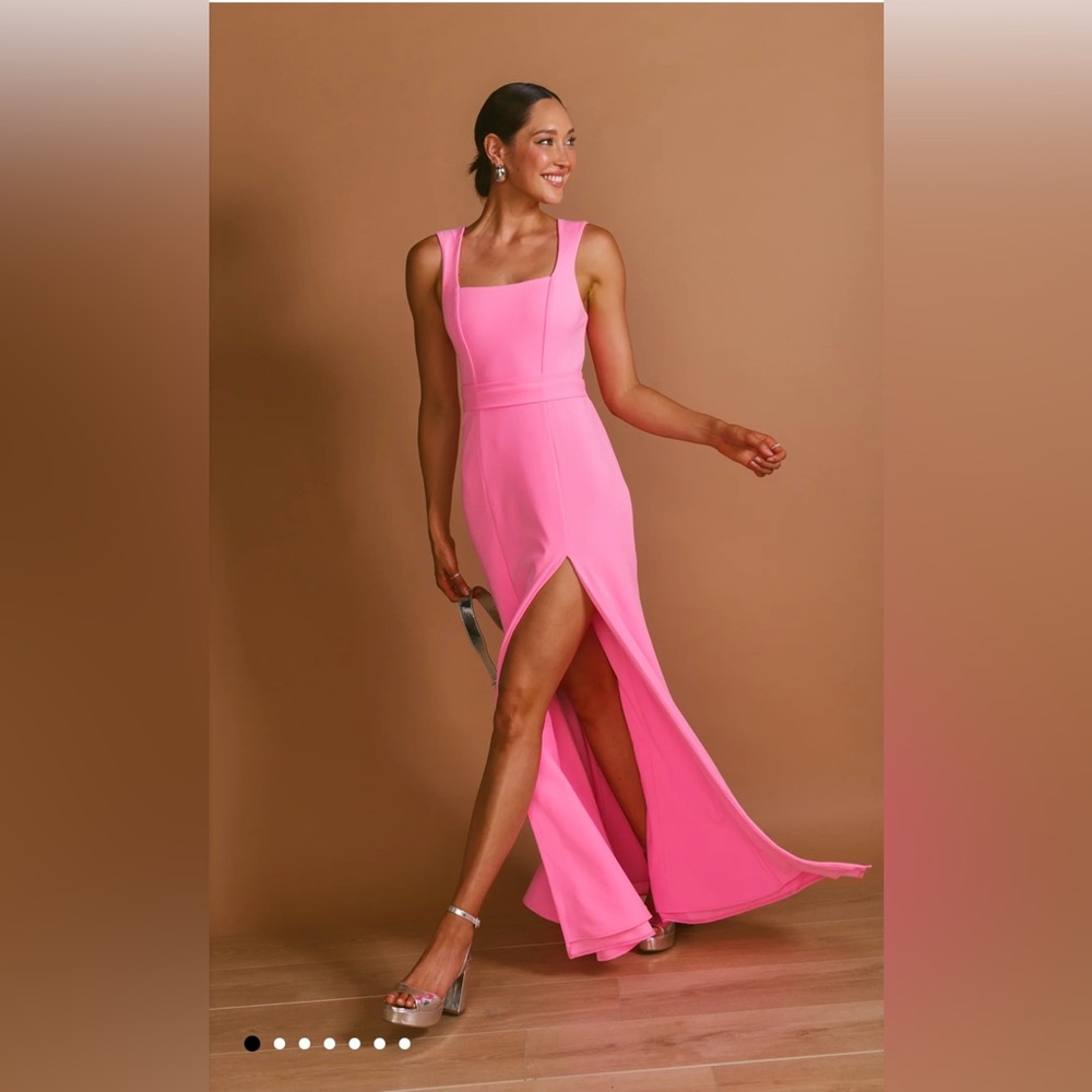 Show Me Your Mumu Paris Gown in Pink Stretch